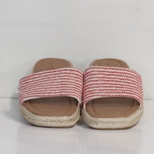 Universal Thread Espadrille Red and White Striped Women's Sandals